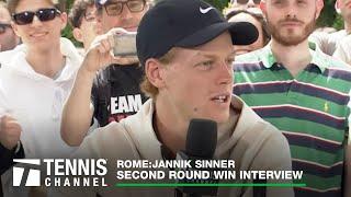 Jannik Sinner Enjoying The Support From Italian Fans | 2023 Rome Second Round