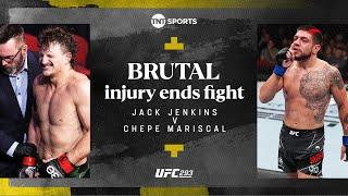 BRUTAL arm injury ends the fight between Jack Jenkins vs. Chepe Mariscal | #UFC293 fight highlights