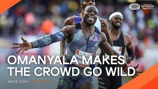 Omanyala hypes up the home crowd with a swift 100m  | Continental Tour Gold 2023