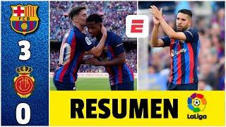 Barcelona aplastó al Mallorca por 3-0. Doblete de Ansu Fati. Adiós a Busquets y Jordi Alba | La Liga
