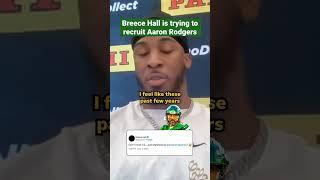 #Jets Breece Hall makes his pitch for #Packers Aaron Rodgers