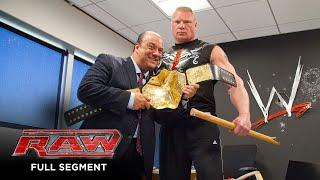 FULL SEGMENT — Brock Lesnar invades WWE Headquarters: Raw, May 6, 2013