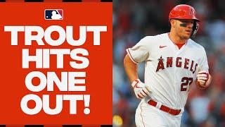 Mike Trout HITS ONE high, far and gone!