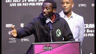 "It can turn de@dly real quick!" Terence Crawford urges TEAMS to remain civil during heated presser