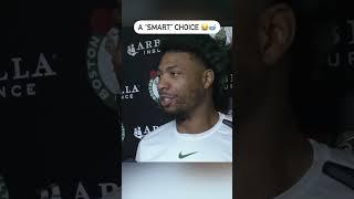 Marcus Smart eating his own cereal in postgame is a flex  | #shorts