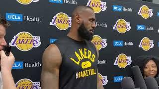 LeBron James walks off media availability when asked about Dillon Brooks | NBA on ESPN