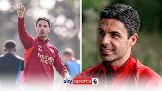 Mikel Arteta on being 'forced' to get involved in Arsenal training!