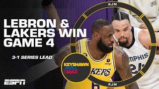 Lakers Game 4 OT Victory Reaction  LeBron shows out & Dillon Brooks should HOLD THAT L?! | KJM
