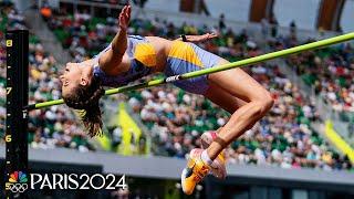 Yaroslava Mahuchikh of Ukraine bests her world championship height in emotional Prefontaine victory