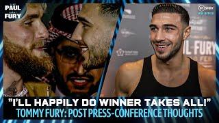 Tommy Fury is in great spirits following the press conference with Jake Paul