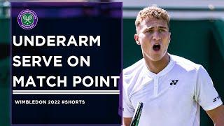 Incredible Underarm Serve On Match Point #Shorts