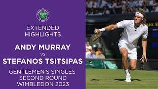 Unreal Match! Andy Murray vs Stefanos Tsitsipas | Second Round Extended Highlights | Wimbledon 2023