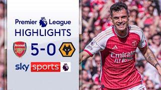 Xhaka double helps Arsenal thrash woeful Wolves | Arsenal 5-0 Wolves | Premier League Highlights!