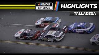 Chastain goes three-wide, triggers accident late at Talladega