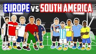 ️EUROPE vs SOUTH AMERICA!️ 5-a-side feat Ronaldo Haaland Messi Mbappe and more (Frontmen 5.11)