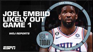 Woj details Joel Embiid is UNLIKELY to play Game 1  Onus now on James Harden?! | NBA Today