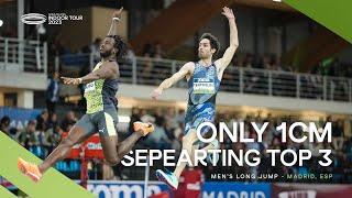 So close  Tentoglou and Masso both jump 8.15m in Madrid | World Indoor Tour 2023