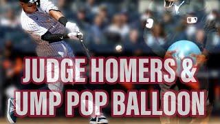 Aaron Judge homers in first at-bat and umpire pops balloon, a breakdown