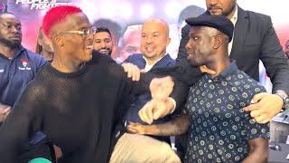 THAT ESCALATED QUICKLY! - JADIER HERRERA GRIPS JEFF OFORI'S THROAT AFTER PAIR JIBE AT EACH OTHER