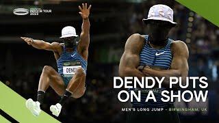 Huge final attempt from Dendy  in the men's long jump | World Indoor Tour 2023