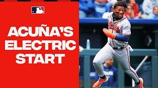 Ronald Acuña Jr. has been INCREDIBLE so far! (Leads NL in hits, runs scored, and steals!)