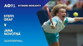 Steffi Graf v Jana Novotna Extended Highlights | Australian Open 1991 Quarterfinal