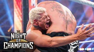 Cody Rhodes battles through the pain against Brock Lesnar: WWE Night of Champions Highlights