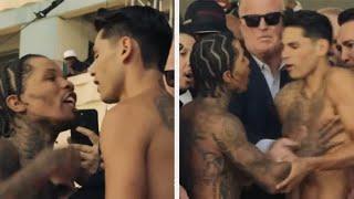 F****** CHAOS DESCENDS ON T-MOBILE ARENA AS GERVONTA DAVIS & RYAN GARCIA COME TO BLOWS AT WEIGH-IN