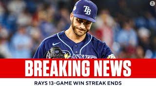 Tampa Bay Rays 13-GAME WIN STREAK ENDS in 6-3 Loss to Blue Jays | CBS Sports