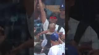 A BEVERAGE, A BABY, and A BASEBALL! Dad makes an INCREDIBLE catch while holding his drink and child!