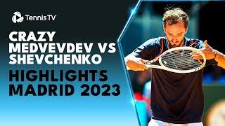 CRAZY Medvedev vs Shevchenko Highlights | Madrid 2023
