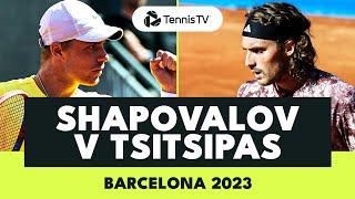 Stefanos Tsitsipas Battles Denis Shapovalov | Barcelona 2023 Highlights