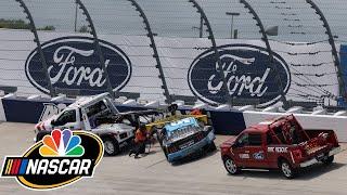 Ross Chastain wrecks Brennan Poole into Kyle Larson at Dover Motor Speedway | Motorsports on NBC