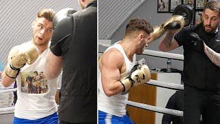 ED MATTHEWS BEATS DOWN PADS AT WORKOUT AS HE LOOKS TO KNOCKOUT BLUE FACE IN GRUDGE MATCH