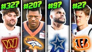 Ranking All 32 Starting NFL Quarterbacks For 2023 From WORST To FIRST...