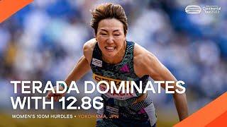 Terada for the win in the women's 100m hurdles | Continental Tour Gold 2023