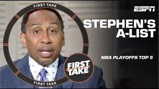 Stephen’s A-List: Top 5 NBA Playoff performances EVER!  | First Take