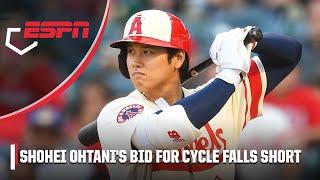 Shohei Ohtani just misses making HISTORY a few feet short of a cycle  | MLB on ESPN