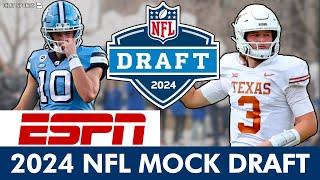 2024 NFL Mock Draft From ESPN - 1st Round Projections Ft. Caleb Williams, Drake Maye & Quinn Ewers