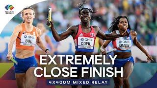 Thrilling finish in the 4x400m mixed relay final | World Athletics Championships Oregon 2022