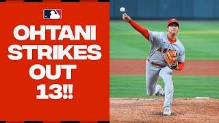 Have a day, Shohei! Shohei Ohtani ties his career high with 13 strikeouts!
