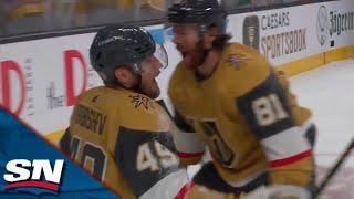 Golden Knights' Ivan Barbashev Charges To Net And Tucks Home Opening Goal In Game 5