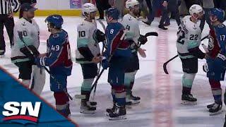 Kraken And Avalanche Exchange Handshakes Following Seattle's Game 7 Victory