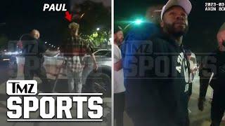 Cop Rushed Jake Paul To Safety Amid Feud W/ Floyd Mayweather, Police Video Shows | TMZ Sports