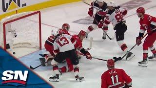 Devils' Meier Bangs Home The Rebound With The Man Advantage To Restore Lead