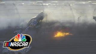 NASCAR Xfinity's Daniel Hemric's slide triggers 'the big one' at Talladega | Motorsports on NBC