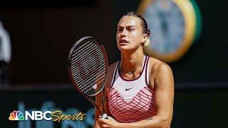 French Open first round: Aryna Sabalenka beats Marta Kostyuk in straight sets | NBC Sports