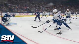 Bolts' Eyssimont beats Samsonov from a tough angle to give Lightning the lead