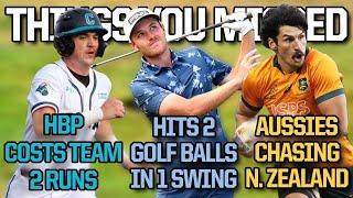 Unfortunate hit by pitch and whacking a hidden golf ball | Things you missed
