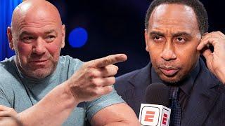 Stephen A Smith A HYPOCRITE For Going Easy On Dana White After Exposed For SLapping His Wife